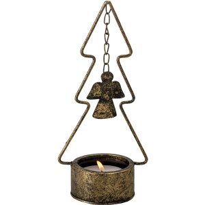 Clayre en Eef 6y4512 Kaarsenhouder Kerstboom Koperkleurig...