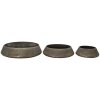 Clayre en Eef Decoratieve Dienbladen Set van 3 Grijs ø 42x10 - ø 34x9- ø 24x9 cm