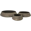 Clayre en Eef Decoratieve Dienbladen Set van 3 Grijs ø 42x10 - ø 34x9- ø 24x9 cm