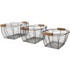 Clayre en Eef 6y4660 Opbergmanden Set van 3 Bruin 35x26x14 cm