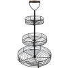 Clayre en Eef 6y4687 Etagere 3 traps Zwart ø 34x59 cm