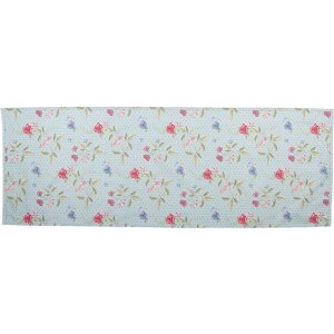 Clayre en Eef blw64 Tafelloper Blauw 50x140 cm