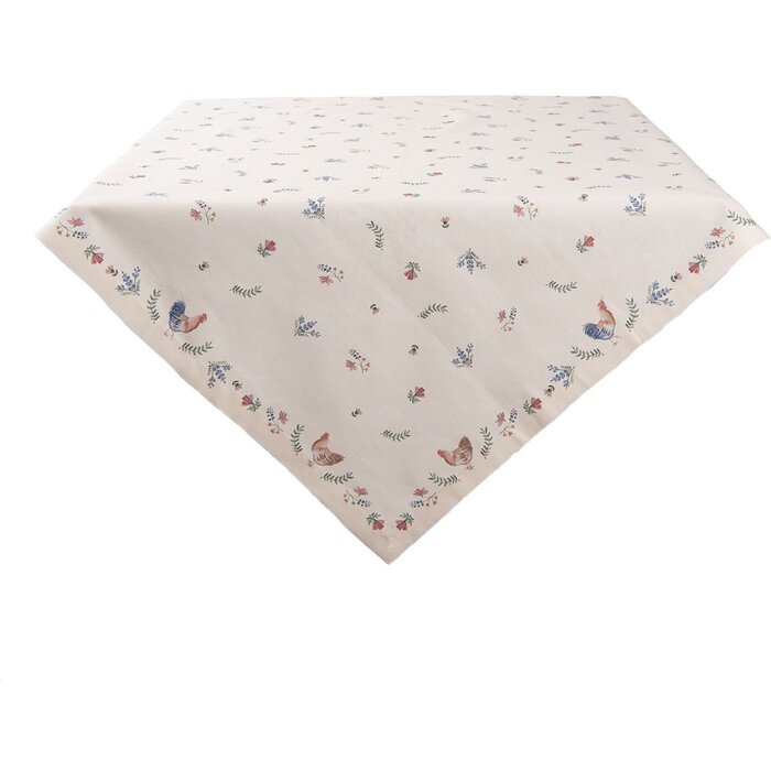 Clayre en Eef car01 Tafelkleed Vierkant Beige 103x103 cm