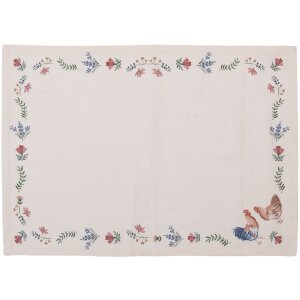 Clayre en Eef car40 Placemats Set van 6 Beige 50x35 cm