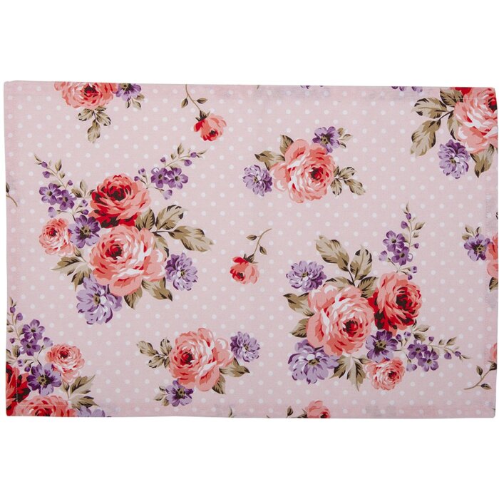 Clayre en Eef dtr40 Placemats (set van 6) Roze, Lila 48x33 cm