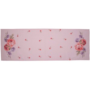 Clayre en Eef dtr64 Tafelloper Roze, Lila 50x140 cm