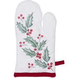 Clayre en Eef hch44k Ovenwanten Kinderen Wit, Rood 12x21 cm