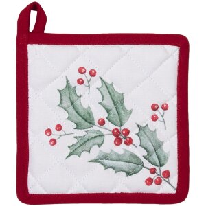 Clayre en Eef hch45k Pannenlap Kinderen Wit, Rood 16x16 cm