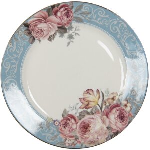 Clayre en Eef pecfp Servies Eetbord Blauw, Wit ø...