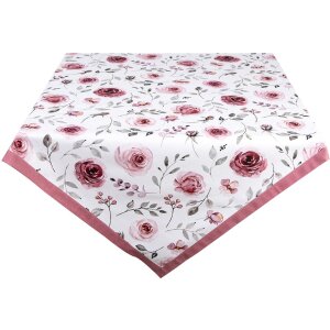 Clayre en Eef rur01 Tafelkleed Vierkant Roze 100x100 cm