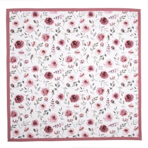 Clayre en Eef rur01 Tafelkleed Vierkant Roze 100x100 cm