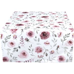 Clayre en Eef rur64 Tafelloper Roze 50x140 cm