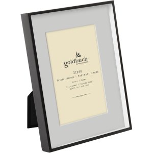 Goldbuch Metalen fotolijst Scuro zwart met Passepartout 10x15 cm