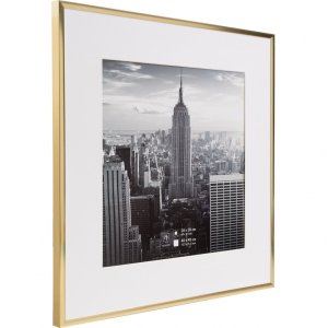 Henzo aluminium lijst Manhattan goud 40x40 cm met passepartout 30x30 cm