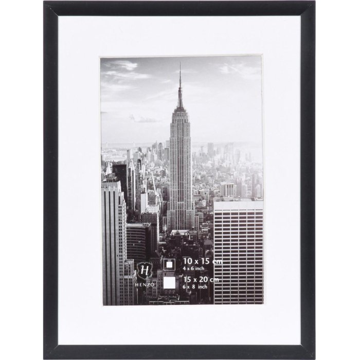 Manhattan Aluminium Lijst in Zwart 15x20 cm