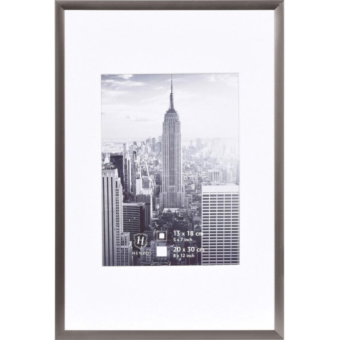 staalgrijze fotolijst aluminium Manhattan 20x30 cm