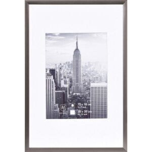 staalgrijze fotolijst aluminium Manhattan 20x30 cm