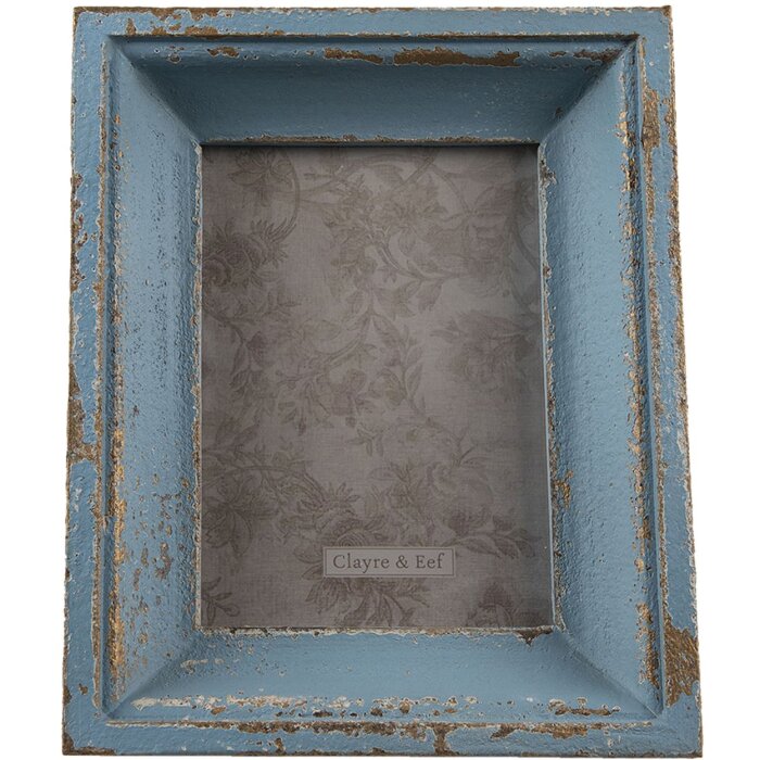 Clayre en Eef 2f0861 Fotolijst Blauw 21x6x26 cm - 10x15 cm