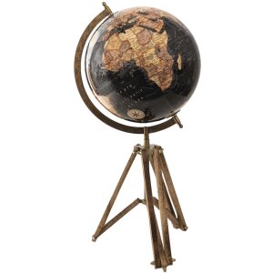 Clayre en Eef 50543 Globe Deco Zwart, Geel 28x26x55 cm