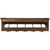 Clayre en Eef 5h0553 Wandkapstok 5 haken Bruin 70x17x17 cm