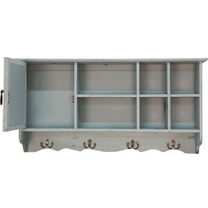 Clayre en Eef 5h0571 Muurkast Blauw 80x15x40 cm