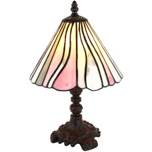 Clayre en Eef 5ll-6193 Tiffany Tafellamp Roze, Blauw...