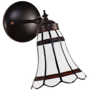 Clayre en Eef 5ll-6205 Tiffany Wandlamp Wit, Rood...