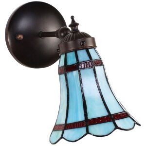 Clayre en Eef 5ll-6206 Tiffany Wandlamp Blauw, Rood...