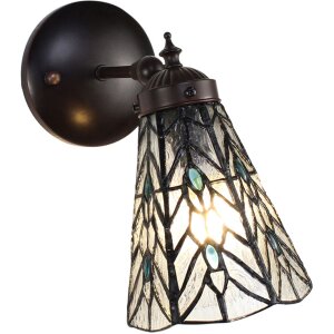 Clayre en Eef 5ll-6208 Tiffany Wandlamp Grijs, Blauw...