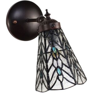 Clayre en Eef 5ll-6208 Tiffany Wandlamp Grijs, Blauw...