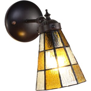 Clayre en Eef 5ll-6209 Tiffany Wandlamp Bruin, Wit...