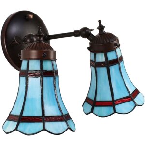 Clayre en Eef 5ll-6213 Tiffany Wandlamp Blauw, Rood...