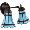 Clayre en Eef 5ll-6213 Tiffany Wandlamp Blauw, Rood 30x23x23 cm E14-max 2x25W