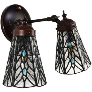 Clayre en Eef 5ll-6215 Tiffany Wandlamp Grijs, Blauw...