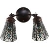 Clayre en Eef 5ll-6215 Tiffany Wandlamp Grijs, Blauw 30x23x23 cm E14-max 2x25W