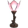 Clayre en Eef 5ll-6232 Tiffany Tafellamp Bloem Roze ø 18x32 cm E14-max 1x25W