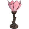 Clayre en Eef 5ll-6232 Tiffany Tafellamp Bloem Roze ø 18x32 cm E14-max 1x25W