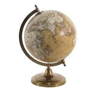 Clayre en Eef 64905 Globe Deco Geel, Bruin 22x22x30 cm