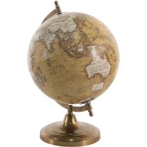 Clayre en Eef 64905 Globe Deco Geel, Bruin 22x22x30 cm