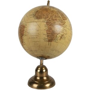 Clayre en Eef 64907 Globe Deco Geel, Bruin 22x22x33 cm