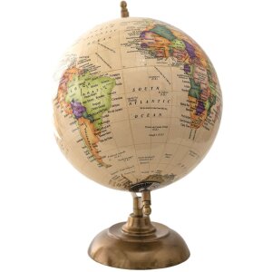 Clayre en Eef 64912 Globe Deco Beige, Groen 22x22x30 cm