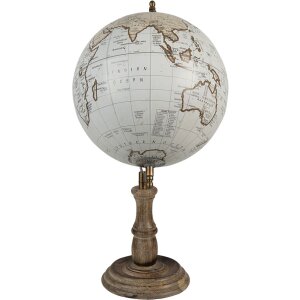 Clayre en Eef 64929 Globe Deco Grijs, Bruin 22x22x37 cm