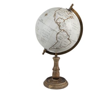 Clayre en Eef 64929 Globe Deco Grijs, Bruin 22x22x37 cm