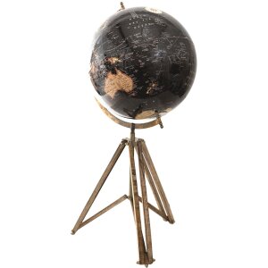 Clayre en Eef 64934 Globe Deco Zwart, Bruin 31x31x67 cm