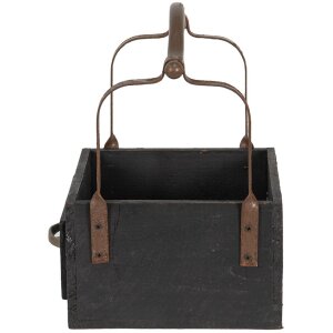 Clayre en Eef 6h1915z Opbergmand Zwart 24x19x28 cm