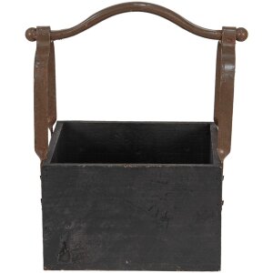 Clayre en Eef 6h1915z Opbergmand Zwart 24x19x28 cm