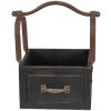 Clayre en Eef 6h1915z Opbergmand Zwart 24x19x28 cm