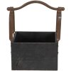 Clayre en Eef 6h1915z Opbergmand Zwart 24x19x28 cm