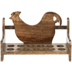 Clayre en Eef 6h2108 Eierhouder Kip Bruin 32x13x19 cm