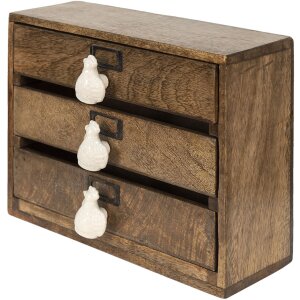 Clayre en Eef 6h2109 Ladekast Bruin Mini 29x14x22 cm